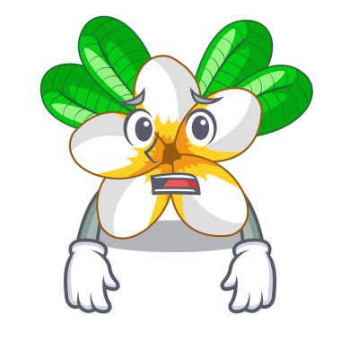 Korkarım frangipani karikatür ağaç vektör çizim çiçek