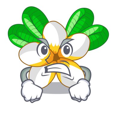 Kızgın frangipani karikatür ağaç vektör çizim çiçek