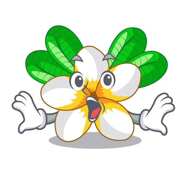 Sürpriz frangipani karikatür ağaç vektör çizim çiçek