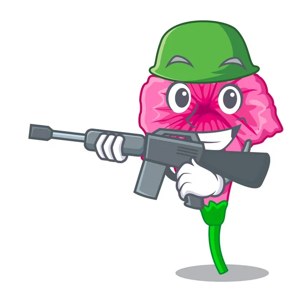 Army Petunia Flowers Cartoon Home Page Vector Illustration - Stok Vektor