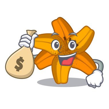 Para çantası tiger lily çiçek ile çizgi film form vektör çizim