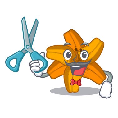 Kuaför tiger lily çizgi film form vektör çizim çiçek