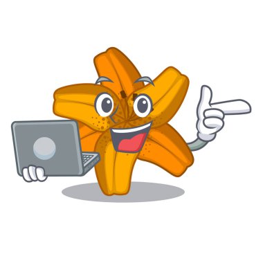 Çizgi film form vektör çizim ile dizüstü tiger lily çiçek