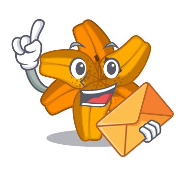 Zarf tiger lily çiçekler tencerede ile karakter esnaf vektör