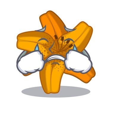 Lily kaplan çiçek karikatür ağaç vektör esnaf ağlıyor