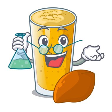 Bir çizgi film şişe vektör esnaf Profesör lassi mango