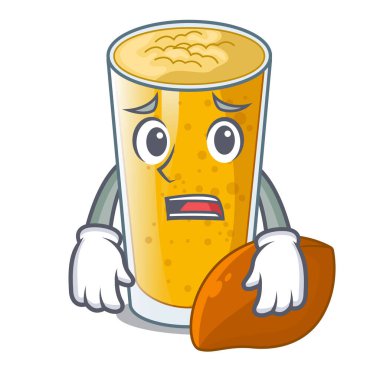 Korkarım lassi mango maskot tablo vektör esnaf üzerinde