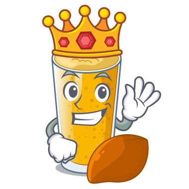 Kral lassi mango karakter buzdolabı vektör esnaf içinde