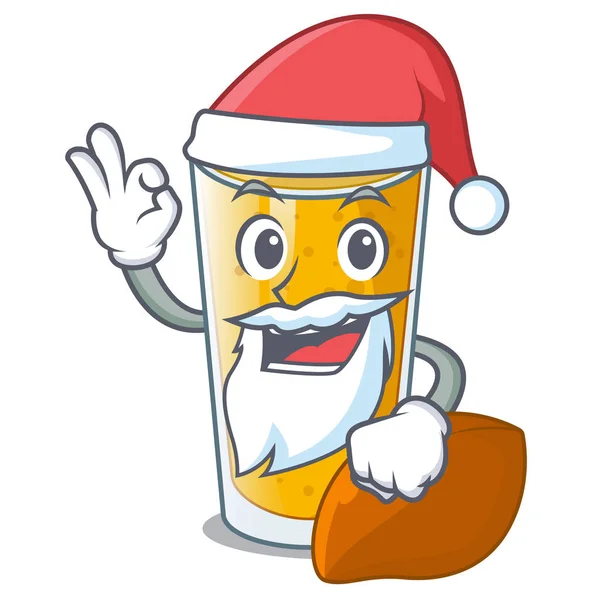 Weihnachtsmann Lassi Mango Der Figur Kühlschrank Vektor Illustration — Stockvektor