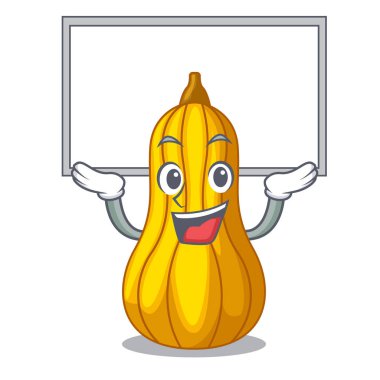 Bir çizgi film kase vektör çizim kadar Yönetim Kurulu kabak dilimleri