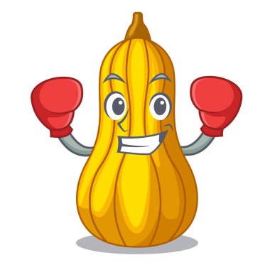 Boks kabak dilimleri bir karikatür kase vektör çizim