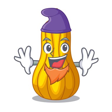 Elf kabak dilimleri bir karikatür kase vektör çizim