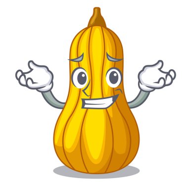 Karakter şişe vektör çizim soğuk kabak suyu sırıtarak