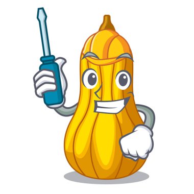 Bir maskot meyve sepeti Otomotiv squash illüstrasyon vektör