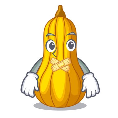 Bir maskot meyve sepeti vektör çizim içinde sessiz squash