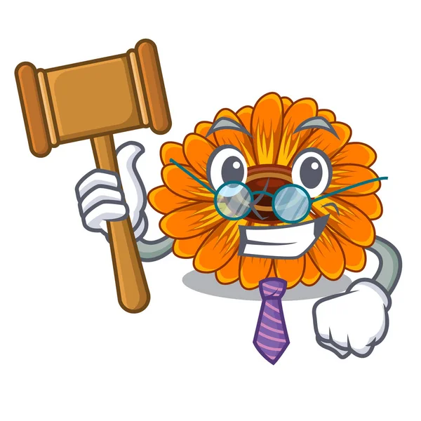 Yargıç calendul çiçek ağacıdır karakter şekli vektör çizim