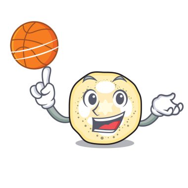 Çizgi film form vektör çizim içinde basketbol patlıcan dilimleri ile