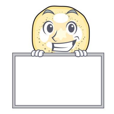 Çizgi film form vektör çizim kurulu patlıcan dilimleri ile sırıtarak