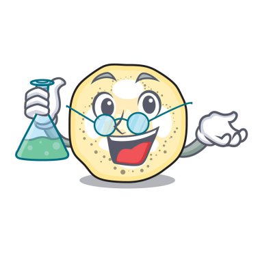 Profesör patlıcan karakter kurulu vektör çizim üzerinde dilimlenmiş