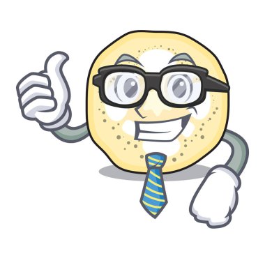 Karakter kurulu vektör çizim üzerinde işadamı patlıcan dilimlenmiş