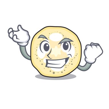 Karakter kurulu vektör çizim üzerinde başarılı patlıcan dilimlenmiş