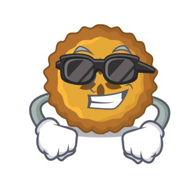 süper bir çizgi film tablo vektör çizim üzerinde elmalı turta serin