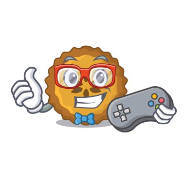 Karakter kurulu vektör çizim üzerinde oyun elmalı turta