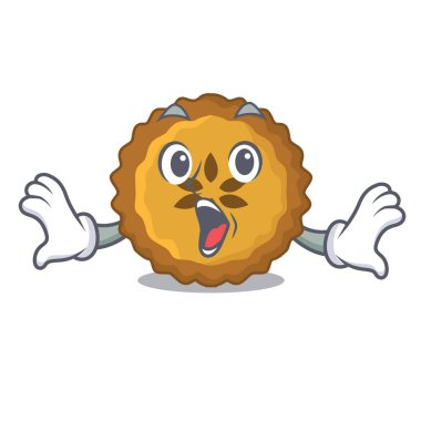 Sürpriz elmalı turta karakter kurulu vektör çizim üzerinde