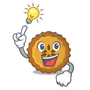 Maskot vektör illüstrasyon izole bir fikir elmalı turta var