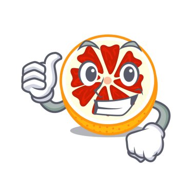 Greyfurt dilim bir karikatür plaka vektör çizim üzerinde yaşasın