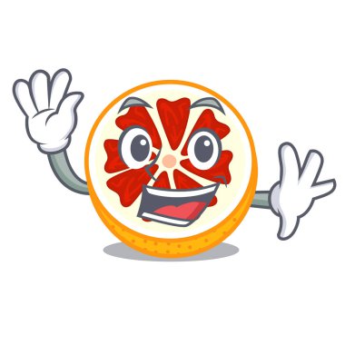 Greyfurt dilim bir karikatür plaka vektör çizim sallayarak