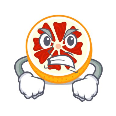 Kızgın taze greyfurt meyve şekil karakter vektör halat