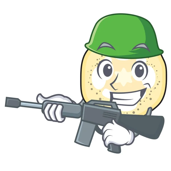 Army Eggplant Slices Cartoon Form Vector Illustration — Stock Vector