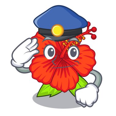 Polis ambilcus çiçek formu sevimli çizgi Vektör İllüstrasyonu