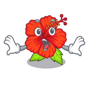 Sürpriz hambiscus karakter ağacı vektör çizim çiçek