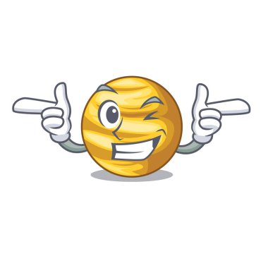 Wink gezegen gökyüzü çizgi film vektör çizim Venüs ışın