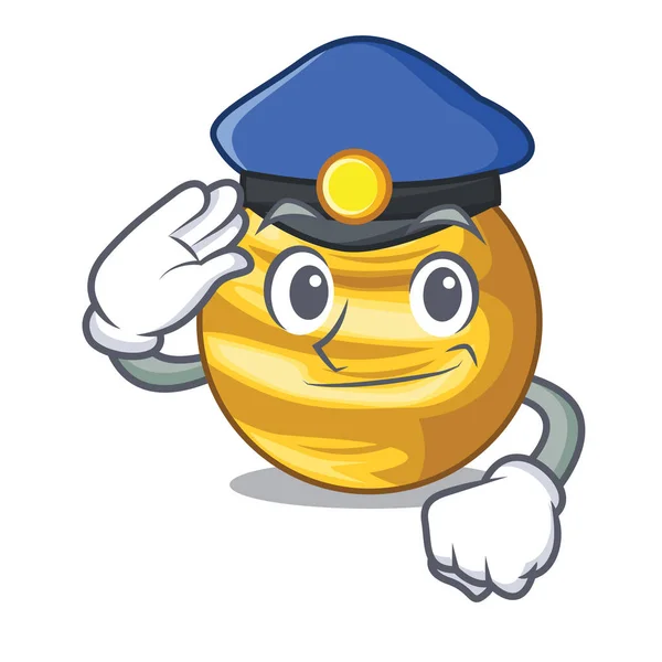 Police Planet Venus Shape Character Vector Ilustration — Stock Vector