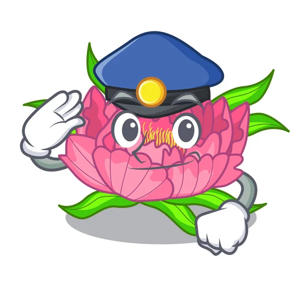 Polis şakayık çiçekleri karikatür sepet içinde illüstrasyon vektör