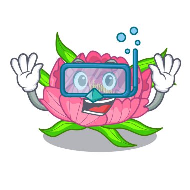 Çizgi film tencere vektör çizim dalış şakayık çiçekleri