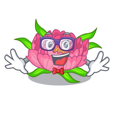 Geek şakayık çiçekleri karikatür tencere illüstrasyon vektör