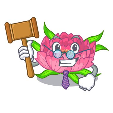 Yargıç Şakayık Çiçeği maskot kaynaklanıyor vektör çizim içinde büyümek