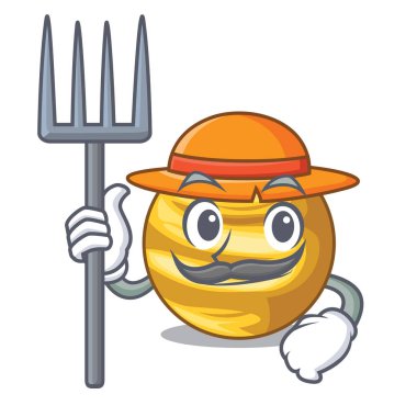 Çiftçi gezegen Venüs şekil karakter vektör halat