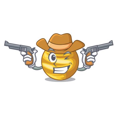 Kovboy gezegen Venüs şekil karakter vektör halat