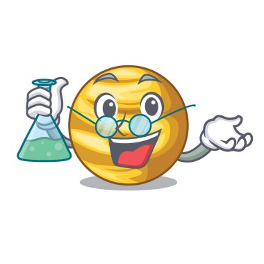 Profesör gezegen gökyüzü çizgi film vektör çizim Venüs ışın