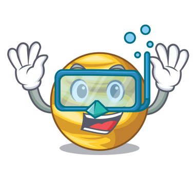 Gezegen ray dalış Venüs yukarıda gökyüzü çizgi film illüstrasyon vektör