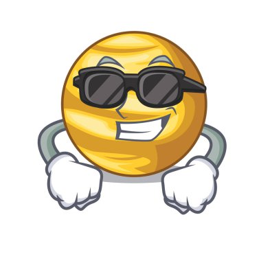 Süper cool gezegen gökyüzü çizgi film vektör çizim Venüs ışın