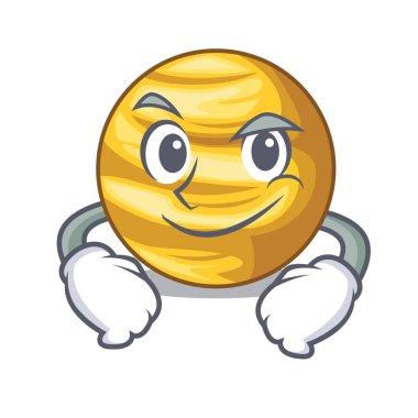 Gezegen ray sırıtışları Venüs yukarıda gökyüzü çizgi film illüstrasyon vektör