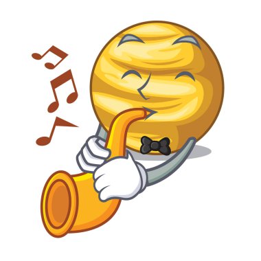 Trompet ile şekil gezegen Venüs çok güzel vektör çizim.