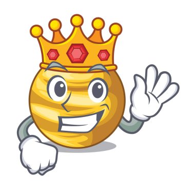 Kral gezegen Venüs ile maskot vektör çizim üzerinde izole