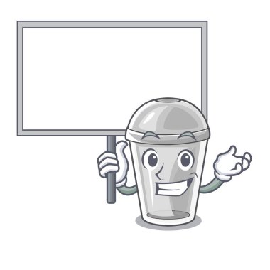 Çizgi film form vektör çizim kurulu plastik kap getir